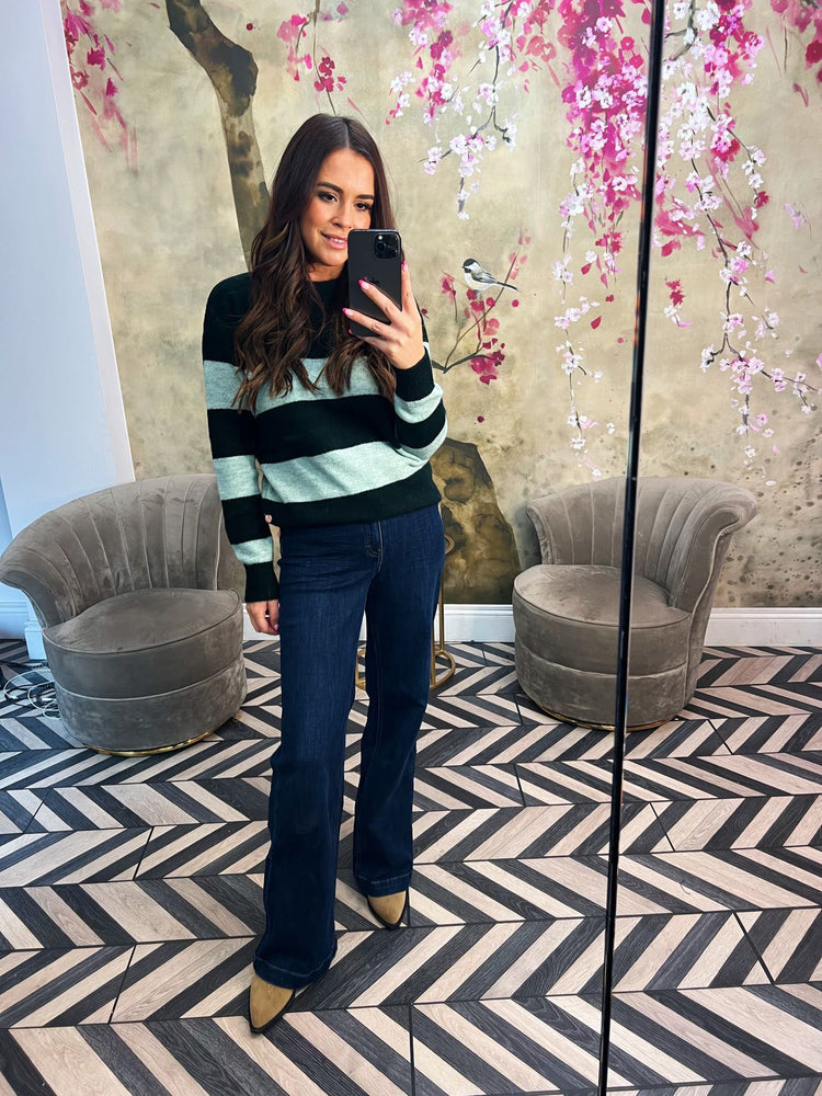 Green stripe jumper