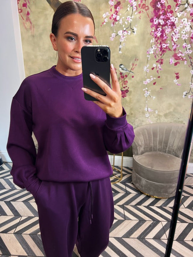 Purple tracksuit jumper