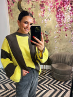 Yellow & brown stripe jumper