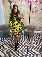 Green floral dress