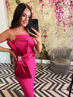 Pink midi dress