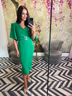 Green midi dress