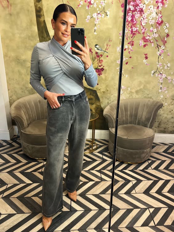 Grey wash denim
