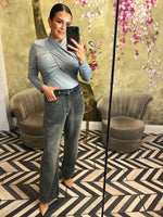 Grey twist bodysuit