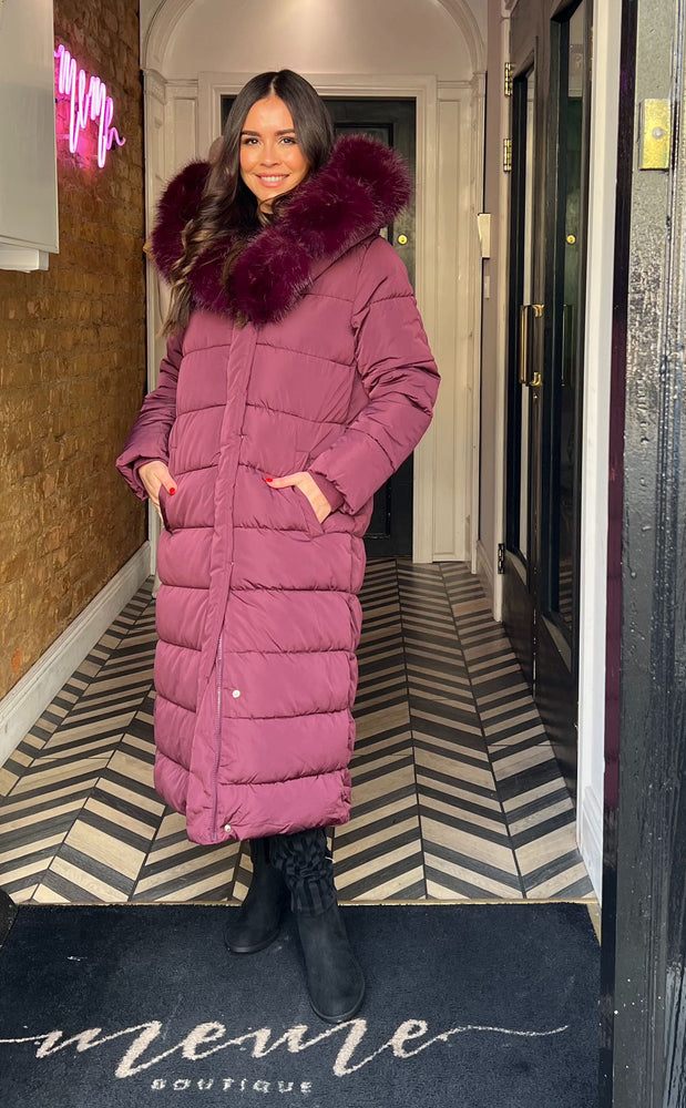 Maroon padded coat