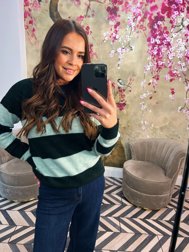 Green stripe jumper