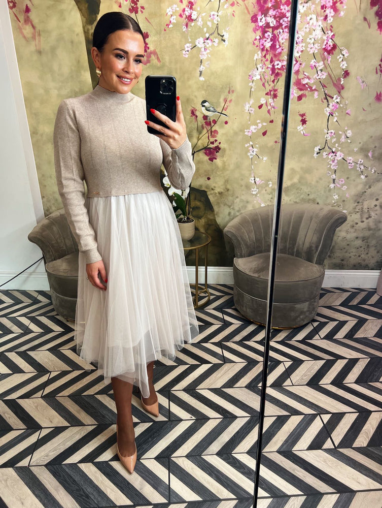 Cream tulle dress