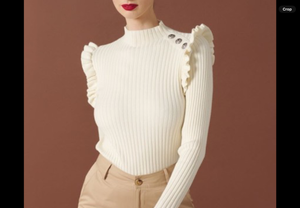 Cream ribbed jumper