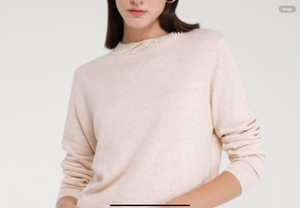 Pearl embellished fine knit