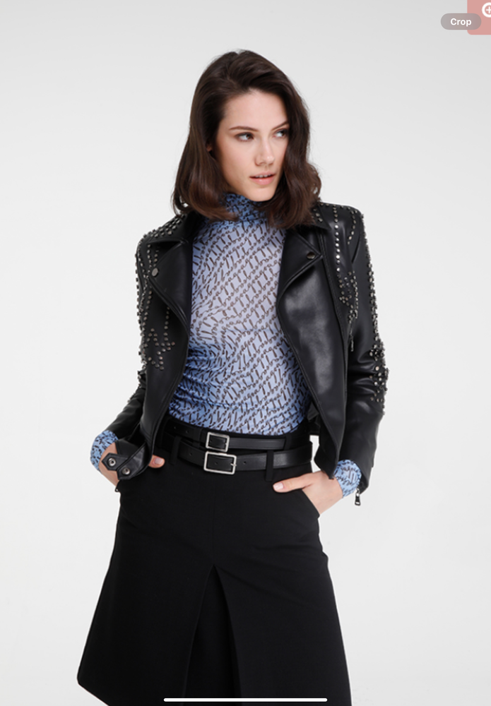 Black leatherette jacket