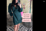 Green wrap dress