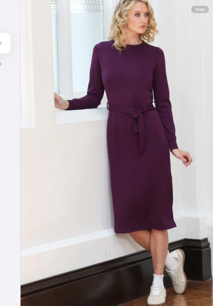 Plum midi dress