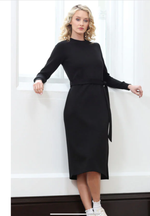 Black midi dress
